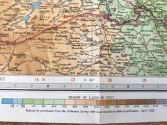 BARTHOLOMEW’S REVISED HALF INCH CONTOURED MAP SHEET 35 TEESDALE 1952