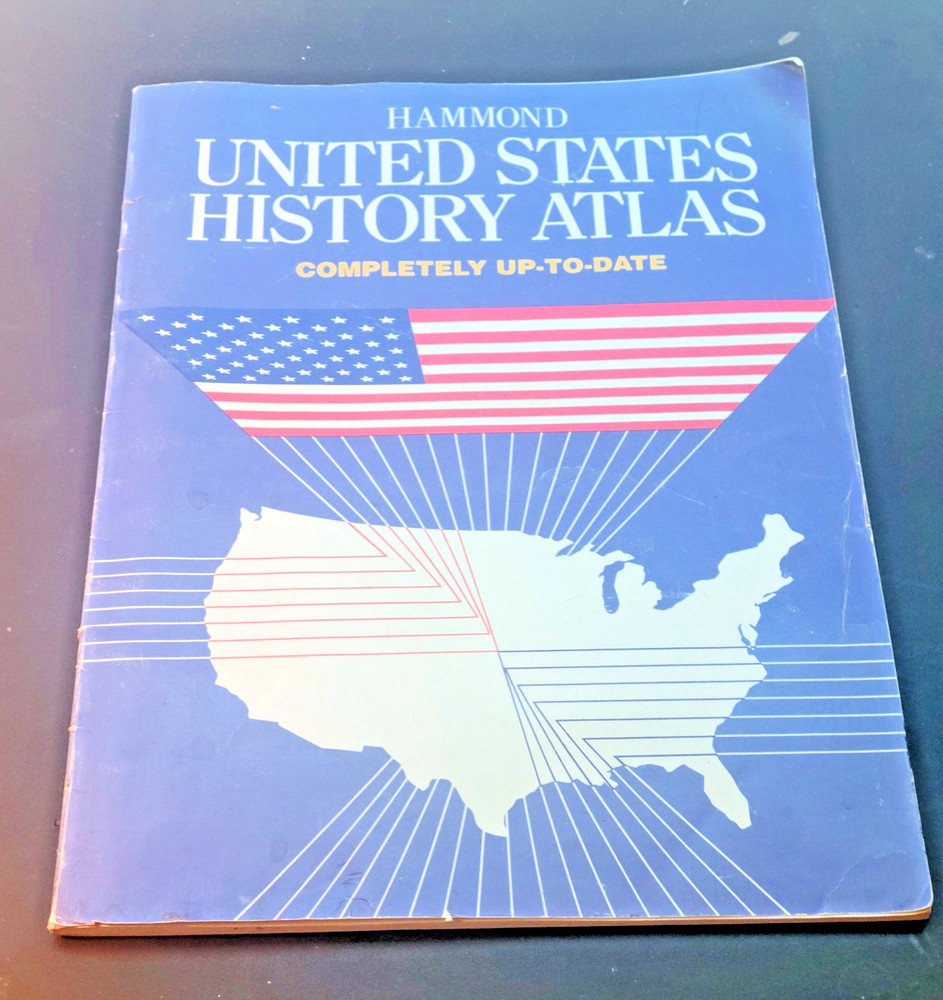 Hammond US History Atlas 1995 Vintage Paperback Book Becks Bookstore Chicago