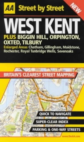 AA Street by Street Kent, West, Automobile Association,AA Publishing, Good Book