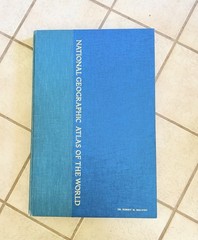 1966 National Geographic Atlas Of The World/w Slip Case Coffee Table Book