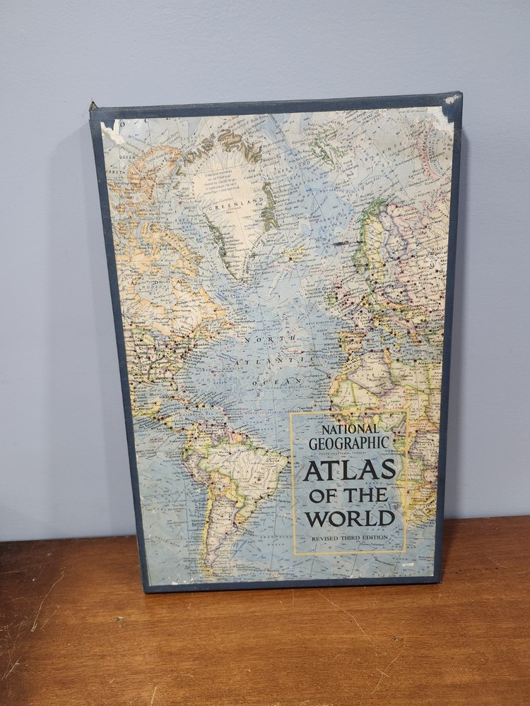 Revised Third Edition National Geographic Atlas of the World Hardcover w/ Box