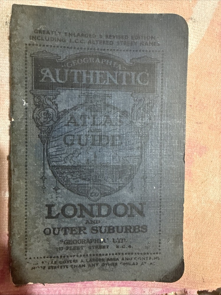 Antique Book Authentic Atlas and Guide London and Outer Suburbs with Maps