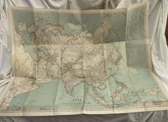Vintage National Geographic Map Asia And Adjacent Regions 1933