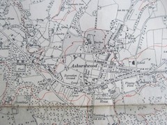 VINTAGE OS MAP OF ASHURSTWOOD AREA SUSSEX 1932 EDITION – SIX INCHES TO ONE MILE