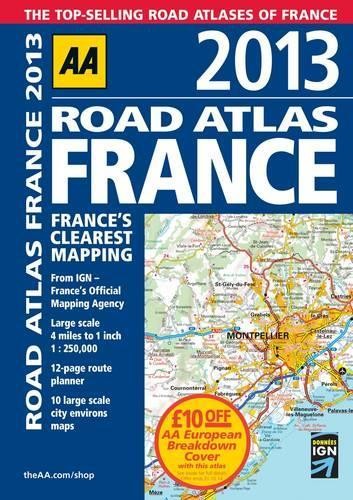 AA Road Atlas France 2013 by AA Publishing Book The Fast Free Shipping