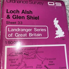 Ordinance Survey OS Maps Scotland Scottish Joblot x7 Plastic Cover Skye Oban
