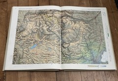 Britannica Atlas 1768 Large Sized Book Coffee Table World Map Collection 1974