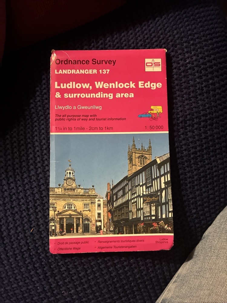 ORDNANCE SURVEY LANDRANGER MAP LUDLOW , WENLOCK EDGE AREA SHEET 137 VGC