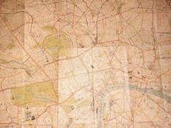 Bartholomew’s Plan of London Central Area Coloured w/ Index to Streets c. 1908