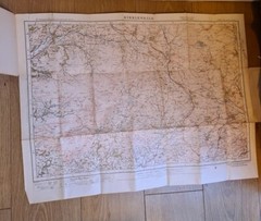 Vintage Ribblesdale Ordnance Survey 1 Inch Cloth Map 1930.s
