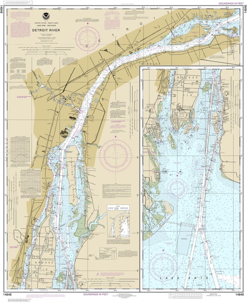 Detroit River | Waterproof NOAA Chart 14848