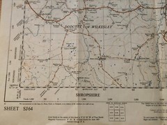 Vintage Audlem, Cheshire Ordnance Survey folded map, Sheet SJ 64, C.1970s