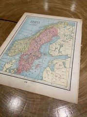 1895 Peoples Family Atlas Maps Sweden & Norway