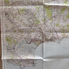 Vintage Ordinance Survey Map Sheet Bournemouth 1953 Antiquity Reprint