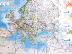 EUROPE & AFRICA Map Lot x 2 National Geographic Poster Supplement 2005