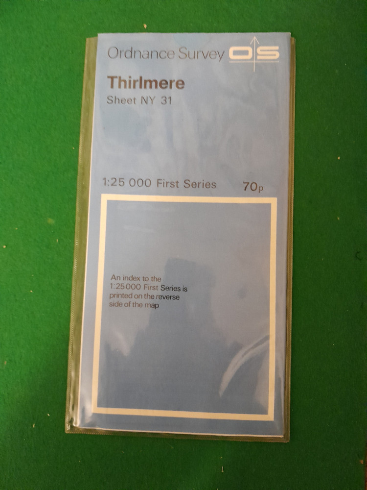 Vintage OS 1:25000 First Series (Blue) Map THIRLMERE NY31 PUBLISHED 1952