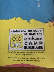 Rare Camping En France Guide And Map 1958