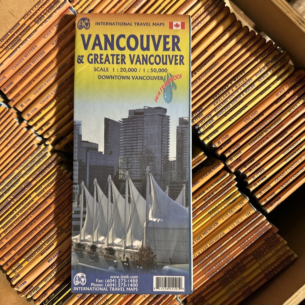 Vancouver & Greater Vancouver Map ITMB Travel Map 1:20K 1:50K