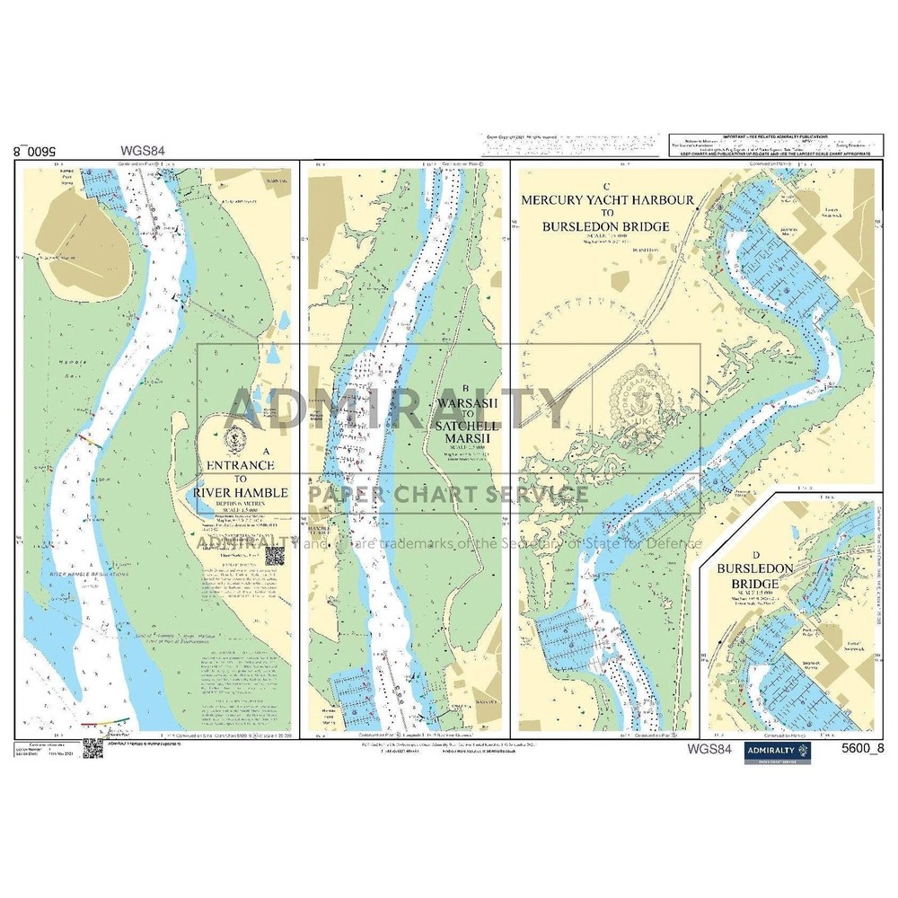 Admiralty Small Craft Chart 5600_8: River Hamble
