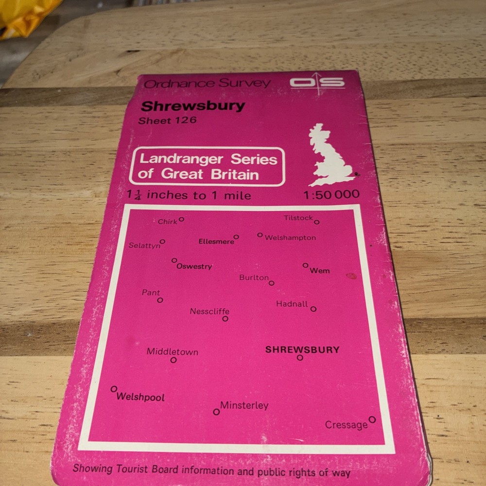 OS, Ordnance Survey Landranger map 126, Shrewsbury
