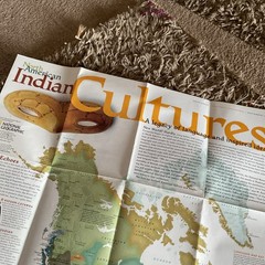 National Geographic North American Indian Cultures Map & Poster, 2004