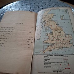 Vintage White Cross insurance Route Planner Folder Britain Road Atlas Map – prop