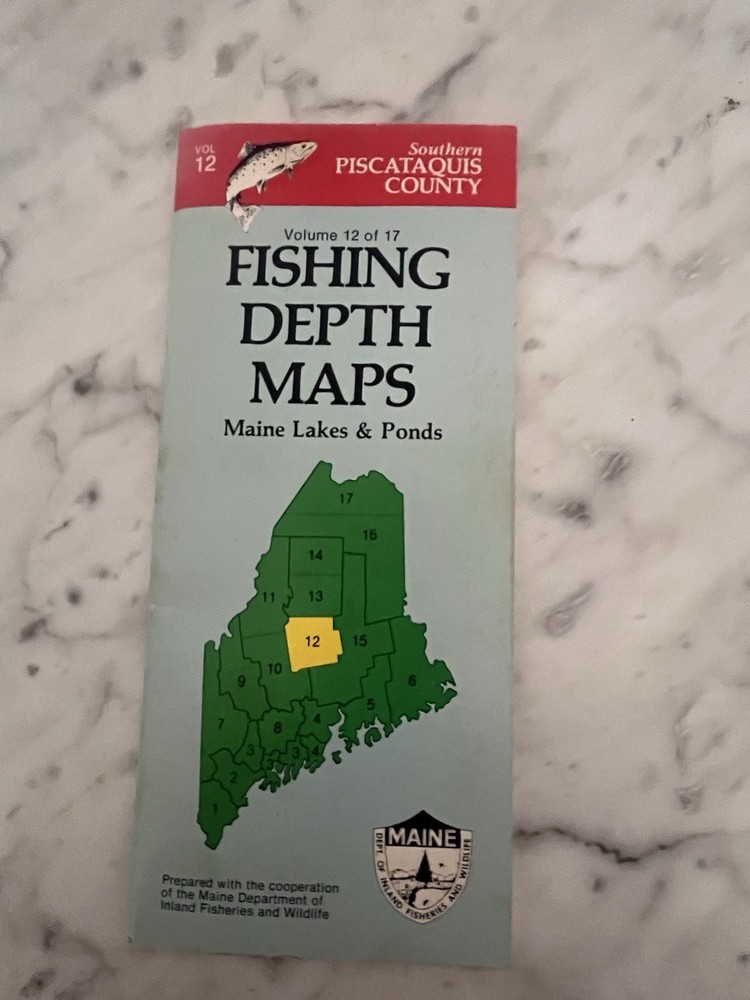 Delorme Maine Fishing Depths Southern Piscataquis County Volume 12