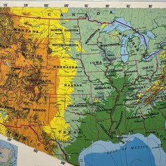 17″ x 22″ Rand McNally Markable Map of The United States / World Two-Sided