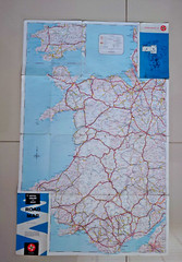 Vintage BP Road Map No 2 Central England & Wales 1961 Folding Paper Map