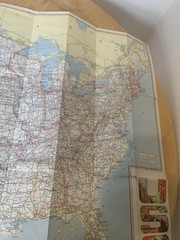 USA American Automobile Association Map 1964-65 Members Only AAA