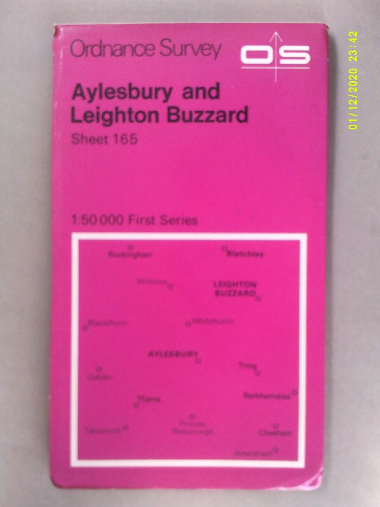 1974 Ordnance Survey Landranger Map. Sheet 165. AYLESBURY & LEIGHTON BUZZARD. VG