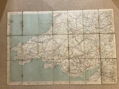 Vintage Firestone Mileage Map England Wales Geographia Road Car South Wales 30’s