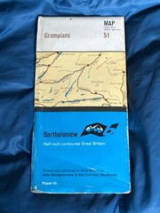 Bartholomew, Half Inch Paper Map, No: 51, Grampians, 1960’s