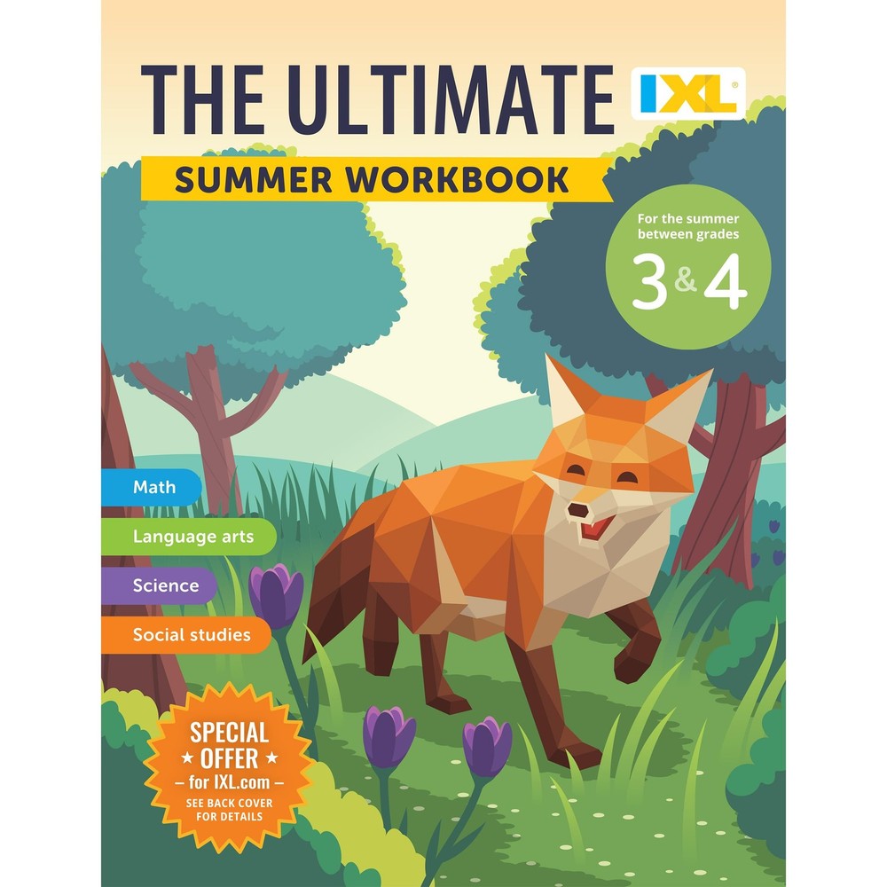 IXL Ultimate Summer 3rd to 4th Grade Workbook, Math, Reading Comprehension,…