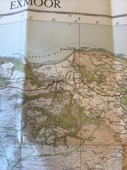 1934 Ordnance Survey One Inch Fifth Edition Cloth Map 119 Exmoor (incl Dulverton