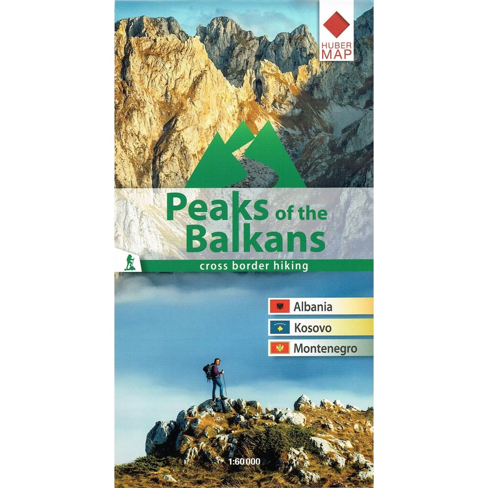 Peaks of the Balkans walking / hiking map Albania Kosovo Montenegro