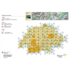 Switzerland map 254T Interlaken + Thunersee Brienzersee hiking trekking 50K