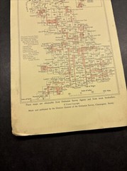 Vintage Ordnance Survey One Inch Map Cloth Mounted Carmarthen & Tenby 7th Series
