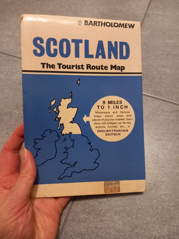 Bartholomew Scotland The Tourist Route Map atlas ordnance survey vintage 1975
