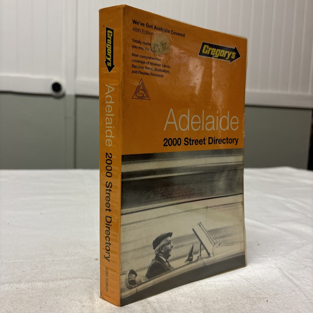 Gregory’s Adelaide Street Directory 48th Edition Paperback 2000 plastic cover