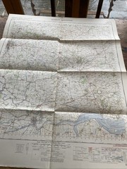 Vintage 1966 OS War Office Map Of Market Weighton, York, Goole & Humber Estuary