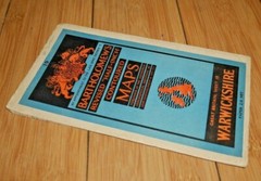 VINTAGE BARTHOLOMEW’S HALF INCH CONTOURED MAP OF WARWICKSHIRE RARE G909