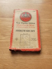 National Grid 118 Ordnance Survey One-Inch Cloth Map Shrewsbury, 1947