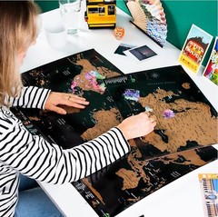 Deluxe Scratch Off World Map & Poster – Track Your Travels Beautifully