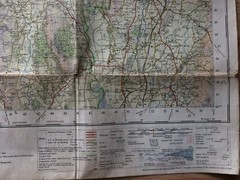 Large vintage Lake District Ordnance Survey map, folded, C.1959, 82cm x 100cm