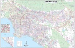 Greater Los Angeles Detailed Region Wall Map (44″x67″) w/Zip Codes