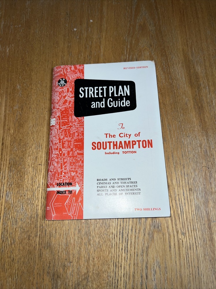 SP Maps Street Plan and Guide To The City Of Southampton Including Totton