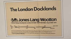 The London Docklands Map 1988 Jones Lang Wootton Large format appr.150 x 100 cms