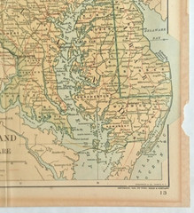 Maryland & Delaware Dodd Mead & Co map 1891 12 x 10 ins