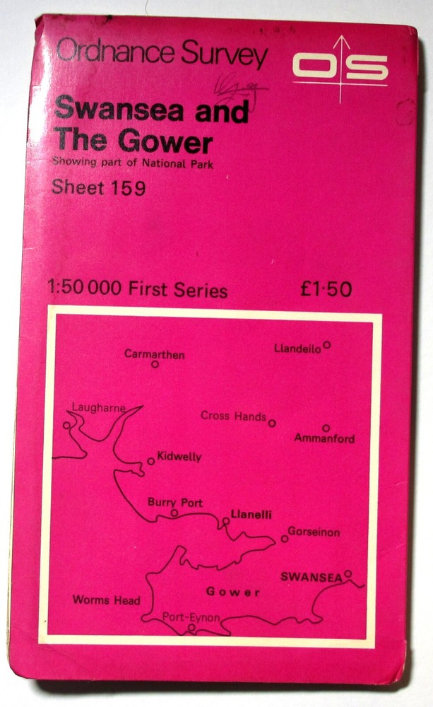 VGC OS Landranger Map (1:50,000) Sheet 159 SWANSEA & THE GOWER